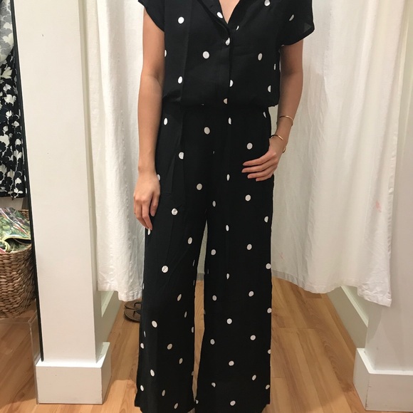 ava sky Pants - Jumper Julia in black dots size S